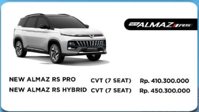 Harga Mobil Wuling Surabaya Terbaru 2025 | Alvez, Air EV, Almaz RS & Cortez Harga Wuling Almaz RS Surabaya