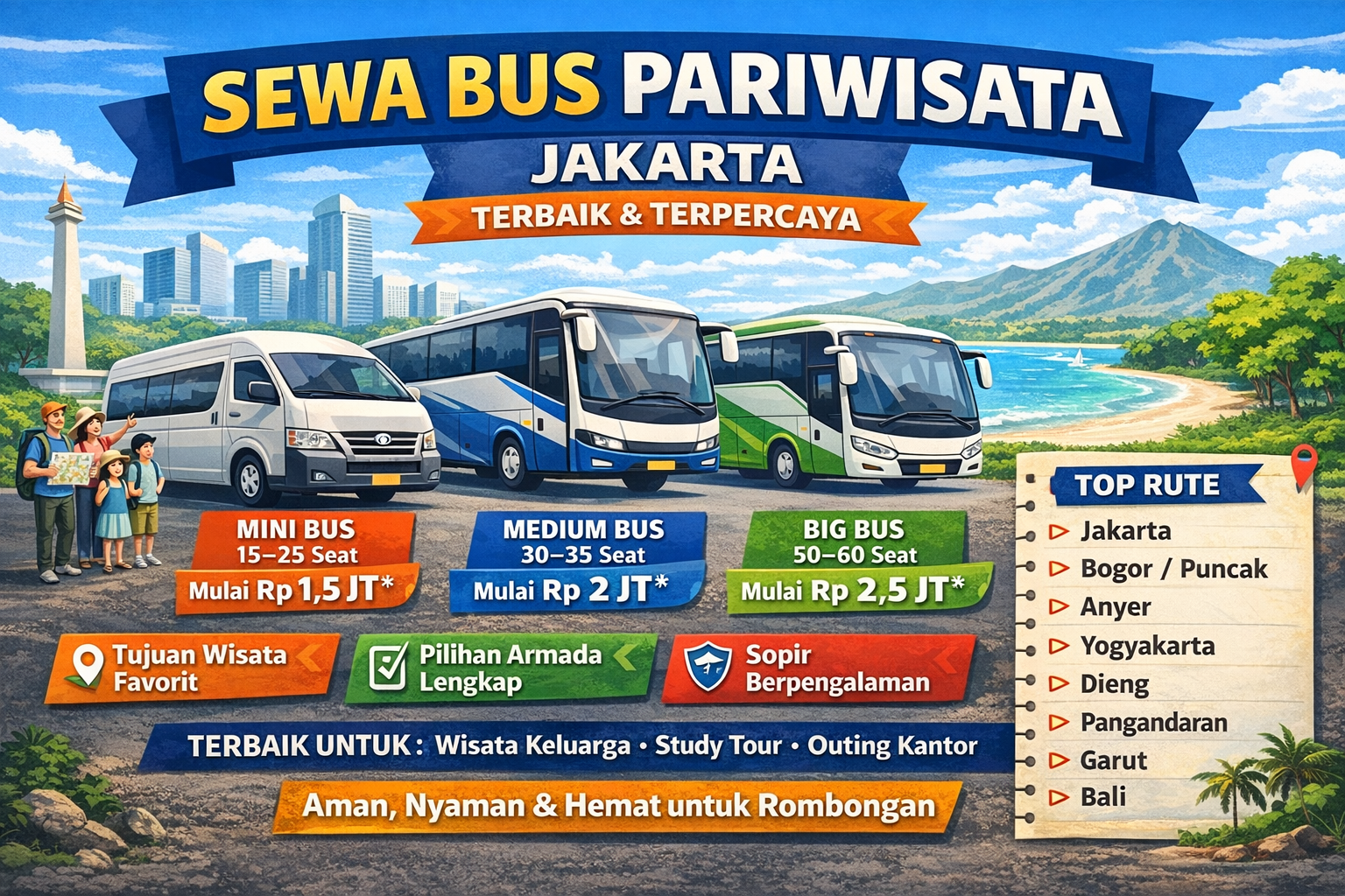 Sewa Bus Pariwisata Jakarta