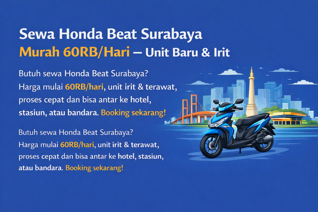 Sewa Honda Beat Surabaya