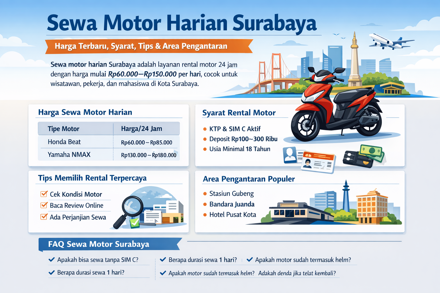 Sewa Motor Harian Surabaya