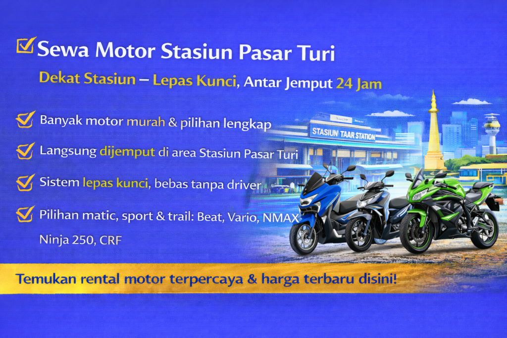 Sewa Motor Stasiun Pasar Turi