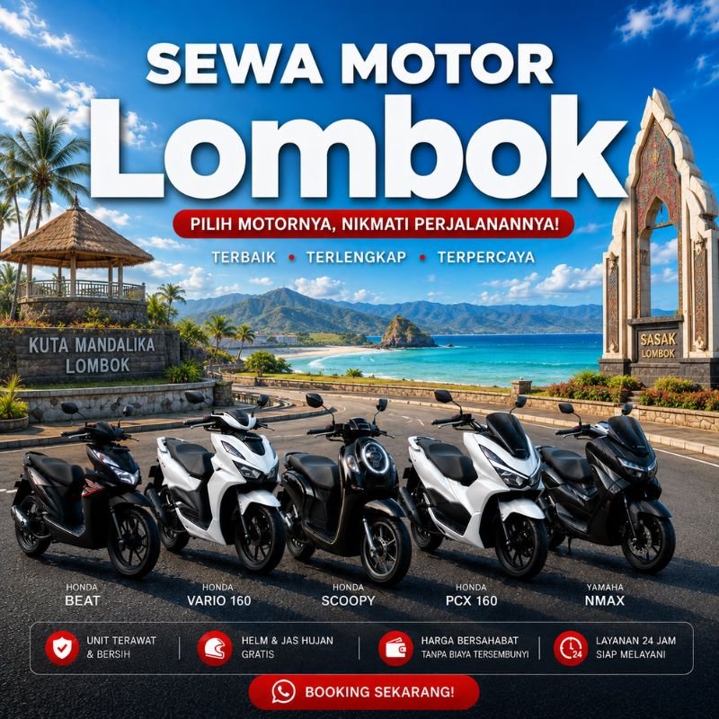 Sewa motor Lombok