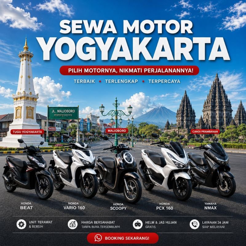 Sewa Motor Yogyakarta Murah | Rental Motor Harian, Mingguan & Bulanan Sewa motor Yogyakarta - e-cars.id